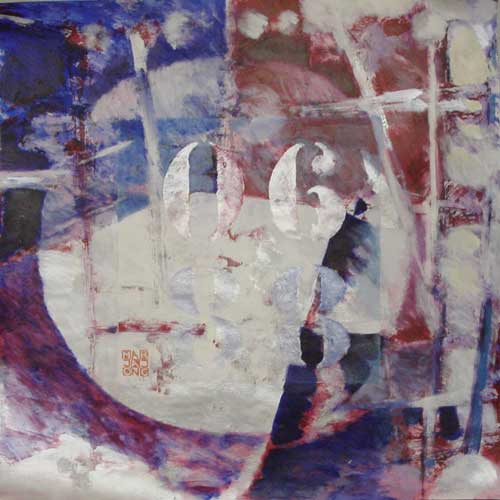 Marja de Jong mixed media on paper, title Mari�tte 18 years