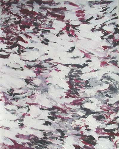 Marja de Jong, acrylic painting on paper title shadows