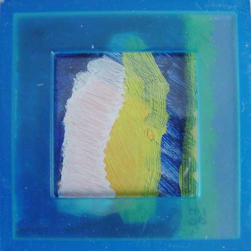 Marja de Jong, acrylic paint series landscape in a box 3