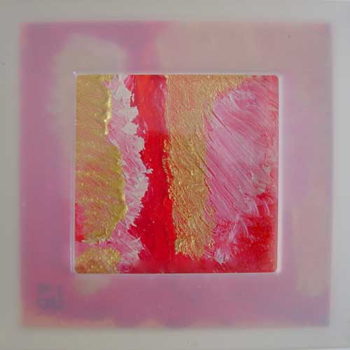 Marja de Jong, acrylic paint series landscape in a box 5
