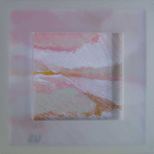 Marja de Jong, acrylic paint series landscape in a box 6