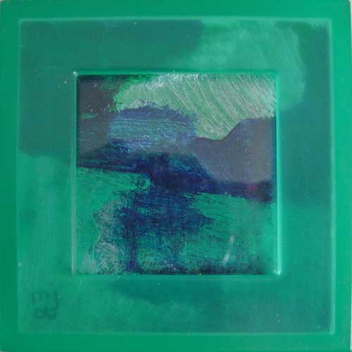 Marja de Jong, acrylic paint series landscape in a box 8