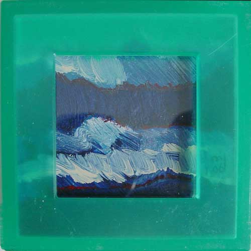 Marja de Jong, acrylic paint series landscape in a box 9