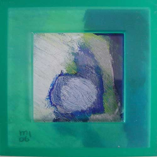 Marja de Jong, acrylic paint series landscape in a box 10