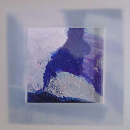 Marja de Jong, acrylic paint series landscape in a box 12