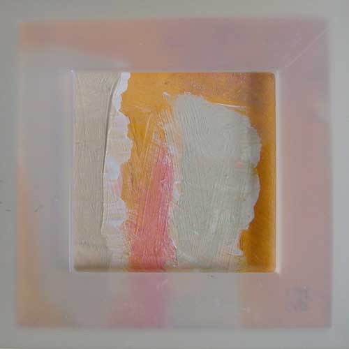 Marja de Jong, acrylic paint series landscape in a box 13