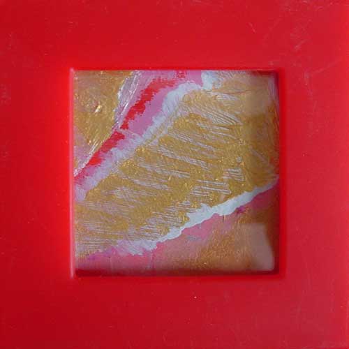 Marja de Jong, acrylic paint series landscape in a box 15
