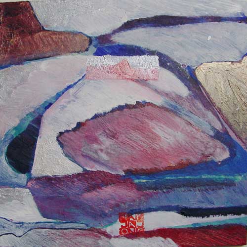 Marja de Jong, acrylic paint series Saksala on the Rock 4