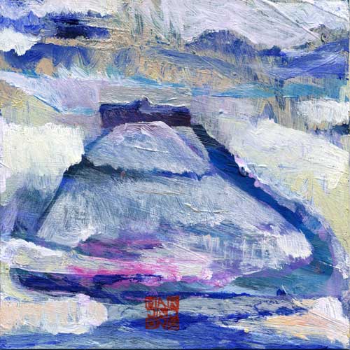 Marja de Jong, acrylic paint series Saksala on the Rock 17