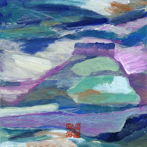 Marja de Jong, acrylic paint series Saksala on the Rock 24