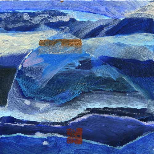 Marja de Jong, acrylic paint series Saksala on the Rock 26