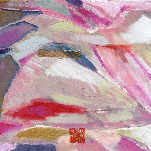 Marja de Jong, acrylic paint series Saksala on the Rock 28