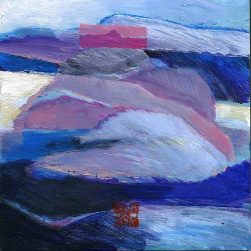 Marja de Jong, acrylic paint series Saksala on the Rock 39