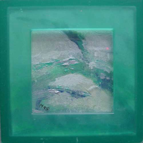 Marja de Jong, acrylic paint series nude in a box 9