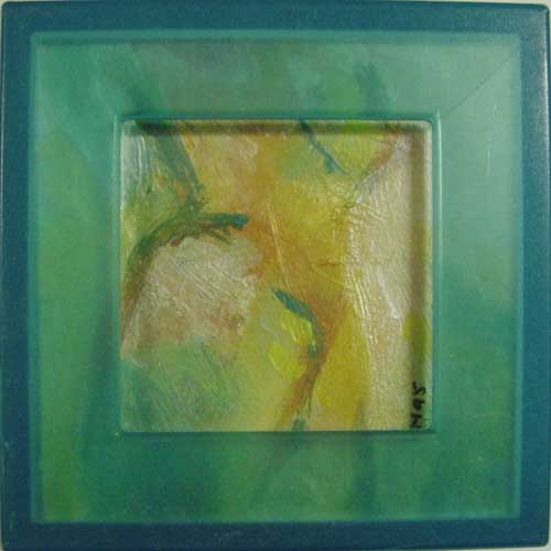 Marja de Jong, acrylic paint series nude in a box 15