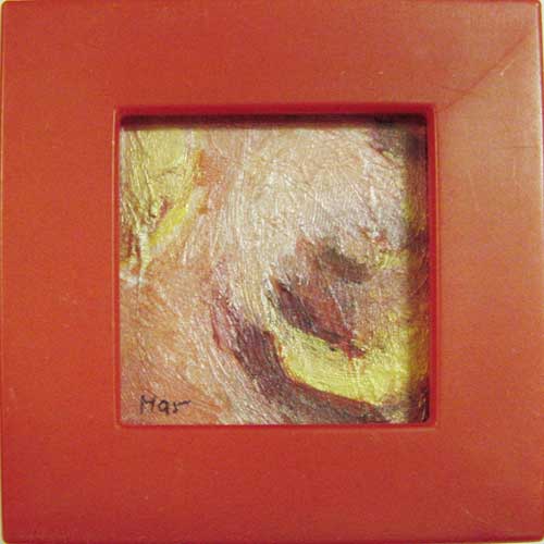 Marja de Jong, acrylic paint series nude in a box 20