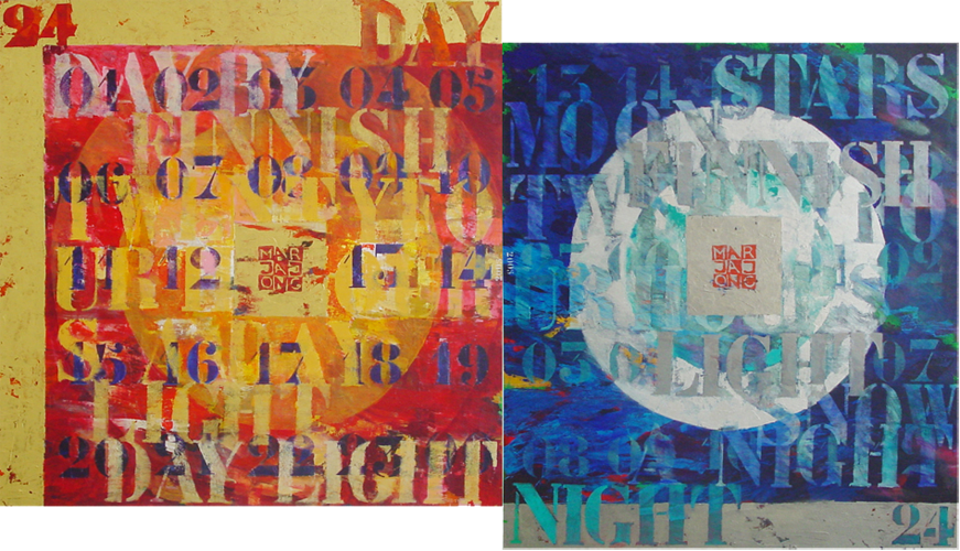 Marja de Jong, acrylic paint on masonite title 24 hours