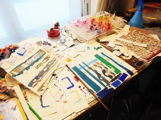 collaboration work Kirsimaria and Marja in progress