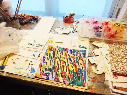 collaboratio work Katriina and Mara in progress