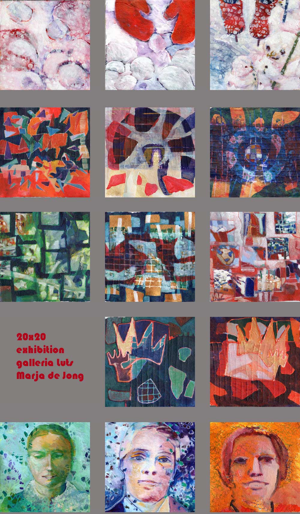 art works Marja de Jong based on 20x20
