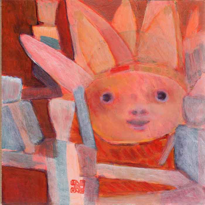 acrylic sereis name paintings by Marja de Jong 34