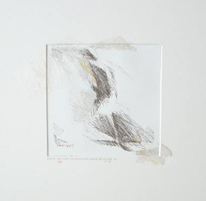 after square with nude - indian ink and acrylic